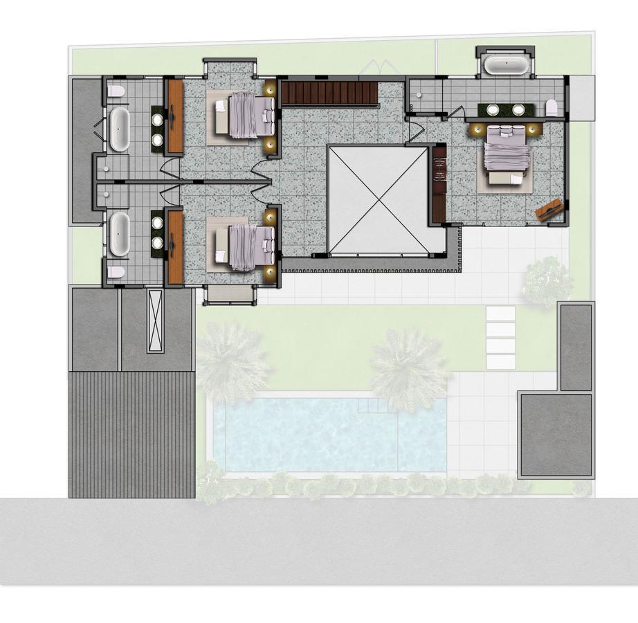 Villa Como Close To Finns Beach Club Кута Екстериор снимка